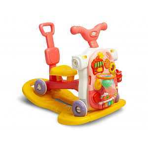 Toyz Multifunkční chodítko 5v1 - růžové