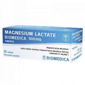 Magnesium lactate Biom.500mg por.tbl.nob.50x500mg