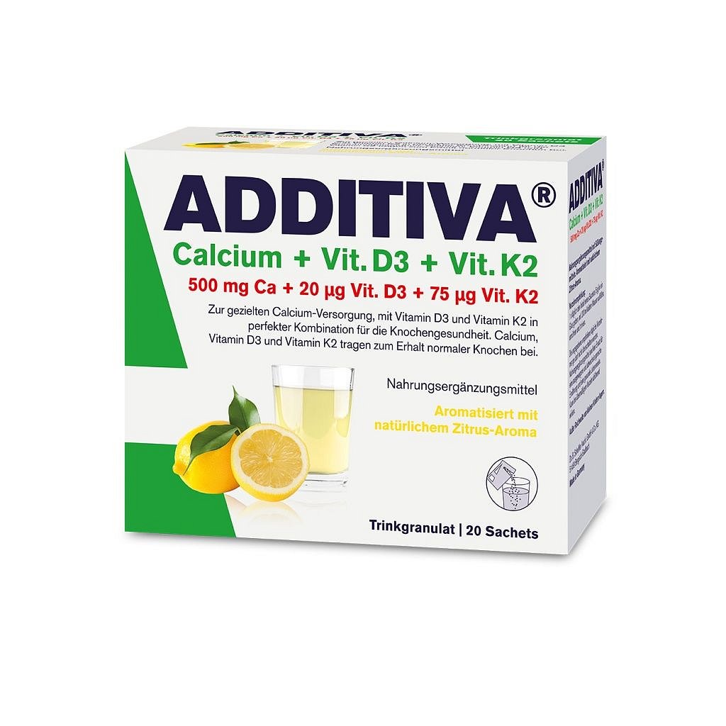 Additiva Calcium + vit.D3 + vit.K2 nápoj 20 sáčků