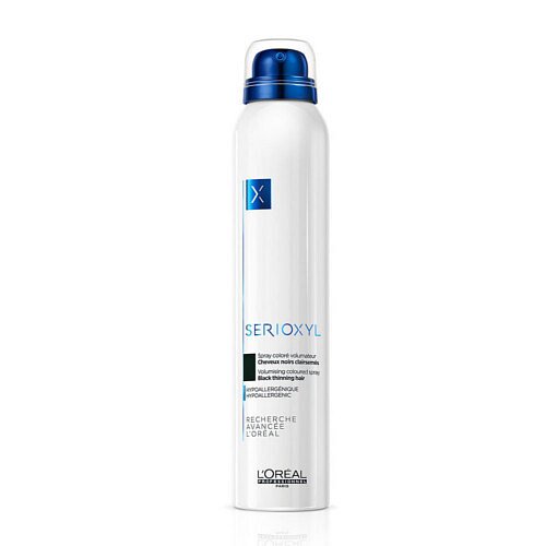 Loreal Professionnel Barevný sprej pro zakrytí řídnoucích vlasů Serioxyl Volumizing Coloured black 90 ml