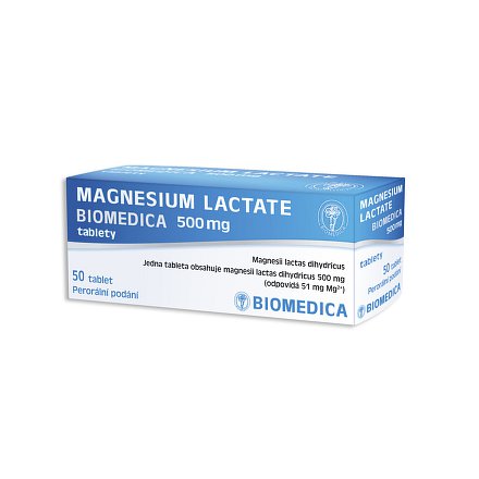 Magnesium lactate Biom.500mg por.tbl.nob.50x500mg