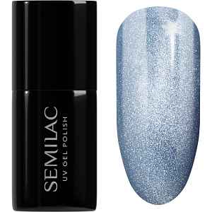 Semilac UV Hybrid Gloss GALA gelový lak na nehty s použitím UV/LED lampy odstín 665 Blueberry Gloss 7 ml