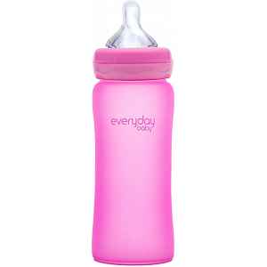 Láhev sklo, senzor, 300ml pink