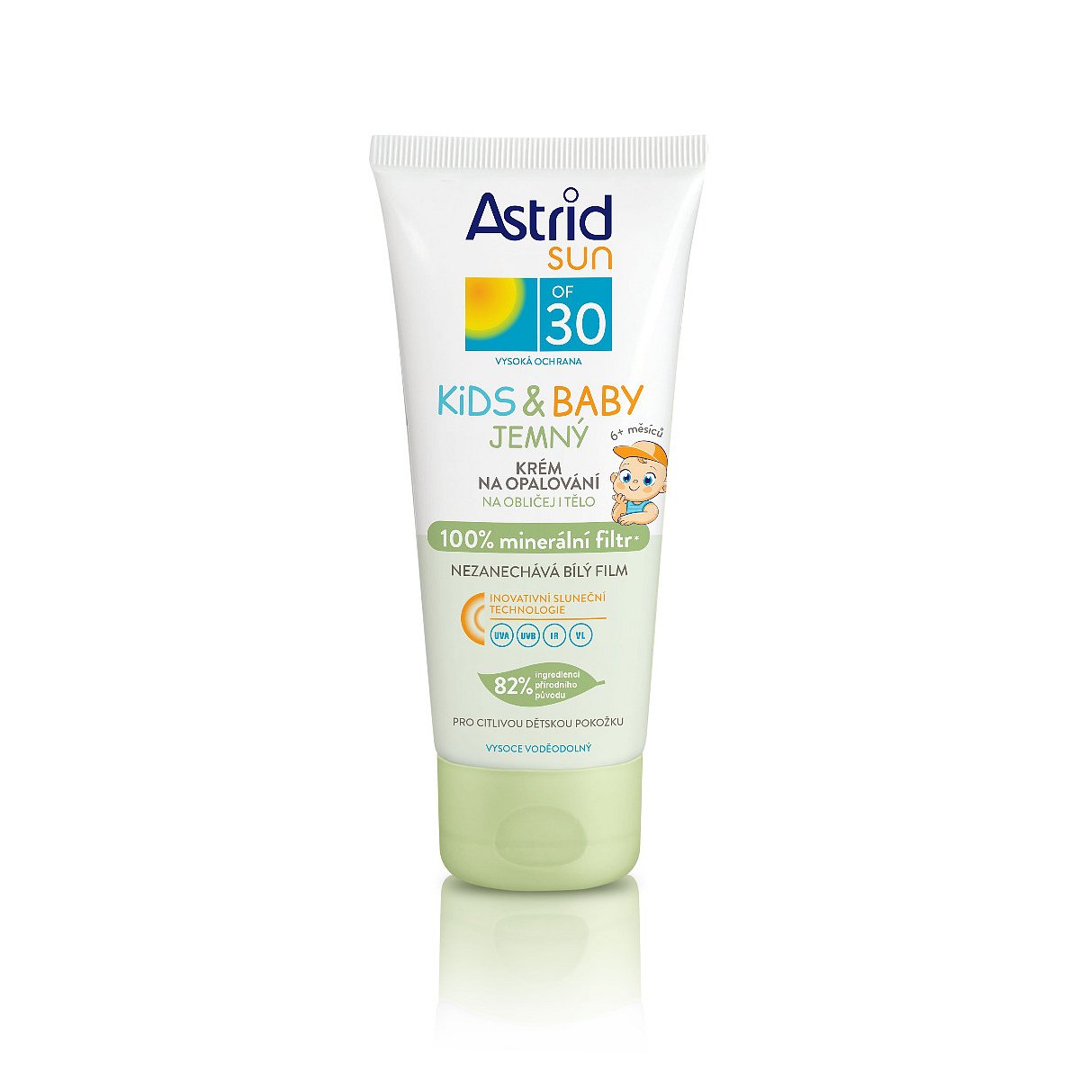 Astrid SUN Jemný dětský krém na opalování OF 30 100% minerální filtr 100 ml