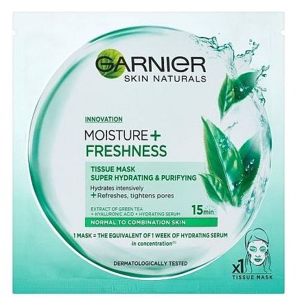Garnier Moisture + Freshness superhydratační čistící textilní maska 32g