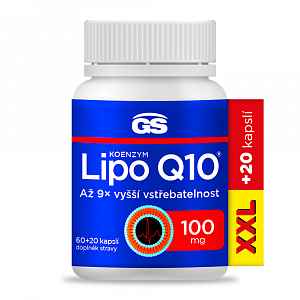 GS Koenzym Lipo Q10 100 mg XXL 60+20 kapslí