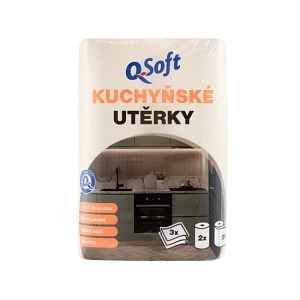 Q-Soft 3-vrstvé kuchyňské utěrky 2 ks