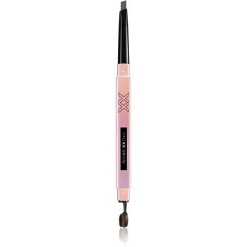 XX by Revolution FAUXX BROW automatická tužka na obočí s kartáčkem odstín Deep Black 0,28 g