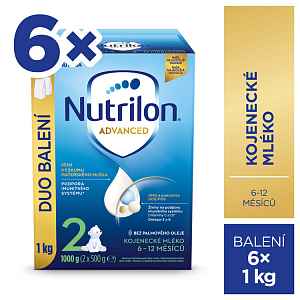 NUTRILON Advanced 2 pokračovací kojenecké mléko od ukončeného 6. měsíce 6 x 1000 g