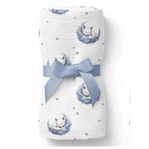 BocioLand Luxusní osuška, plenka 110x110cm, bambusová, Lištičky