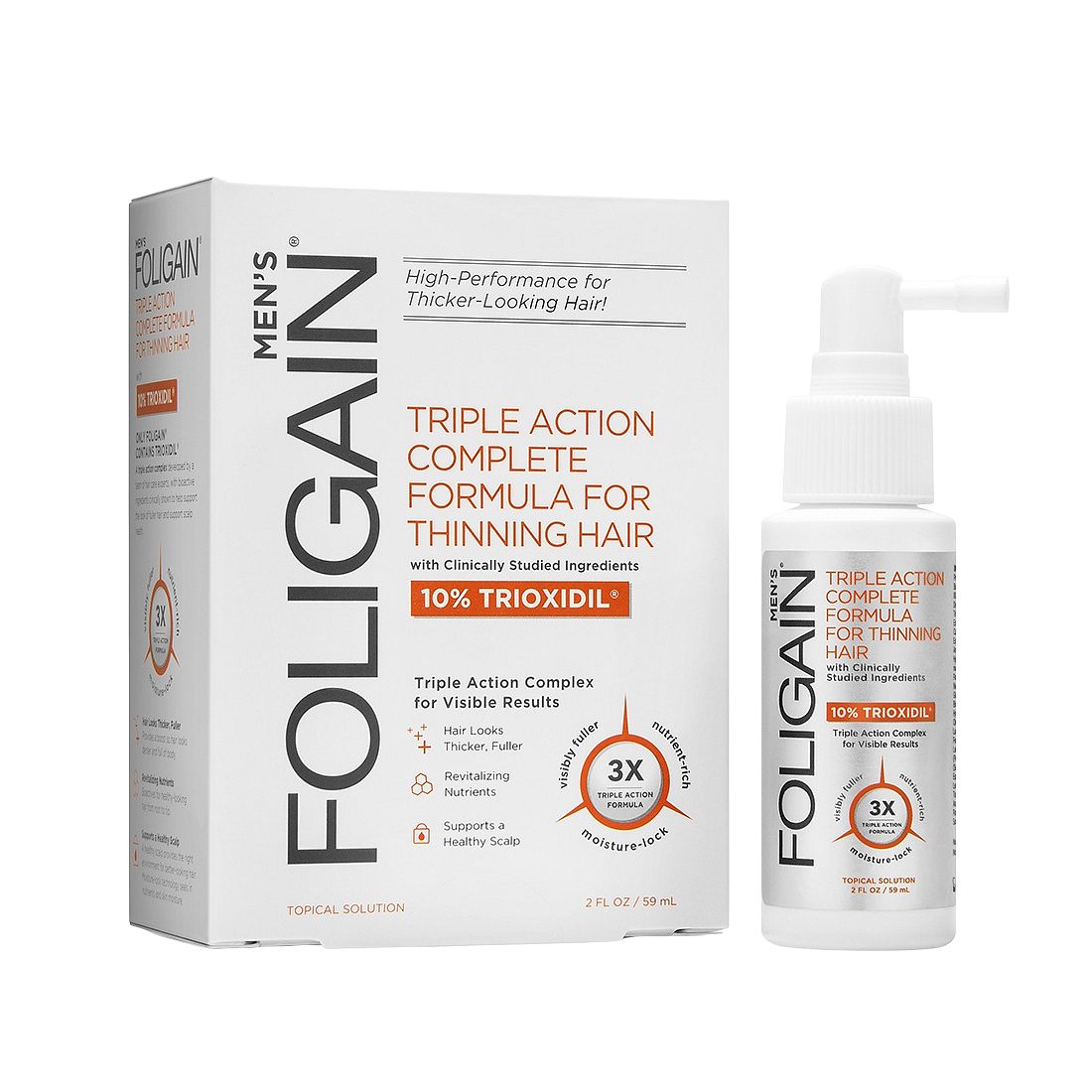 Foligain Triple Action sérum proti padání vlasů s 10% trioxidilem pro muže, 59ml