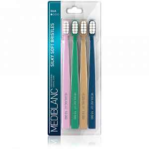MEDIBLANC Zubní kartáček s jemnými štětinami 4 ks