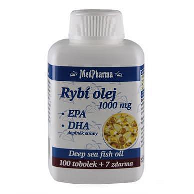 MedPharma Rybí olej 1000 mg+EPA+DHA tobolky 107