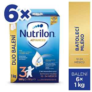NUTRILON Advanced 3 batolecí mléko od ukončeného 12. měsíce 6 x 1000 g