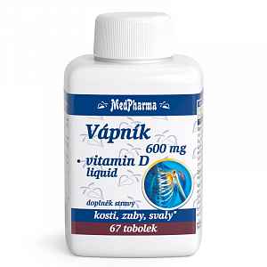 MedPharma Vápník 600 mg+vitamín D-liquid tobolky 67