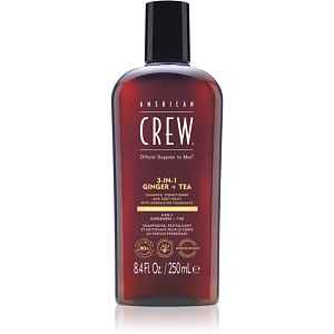 American Crew 3 in 1 Ginger + Tea 3 v 1 šampon, kondicionér a sprchový gel pro muže 250 ml