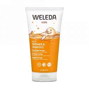WELEDA 2v1 sprchový krém a šampon Šťastný pomeranč