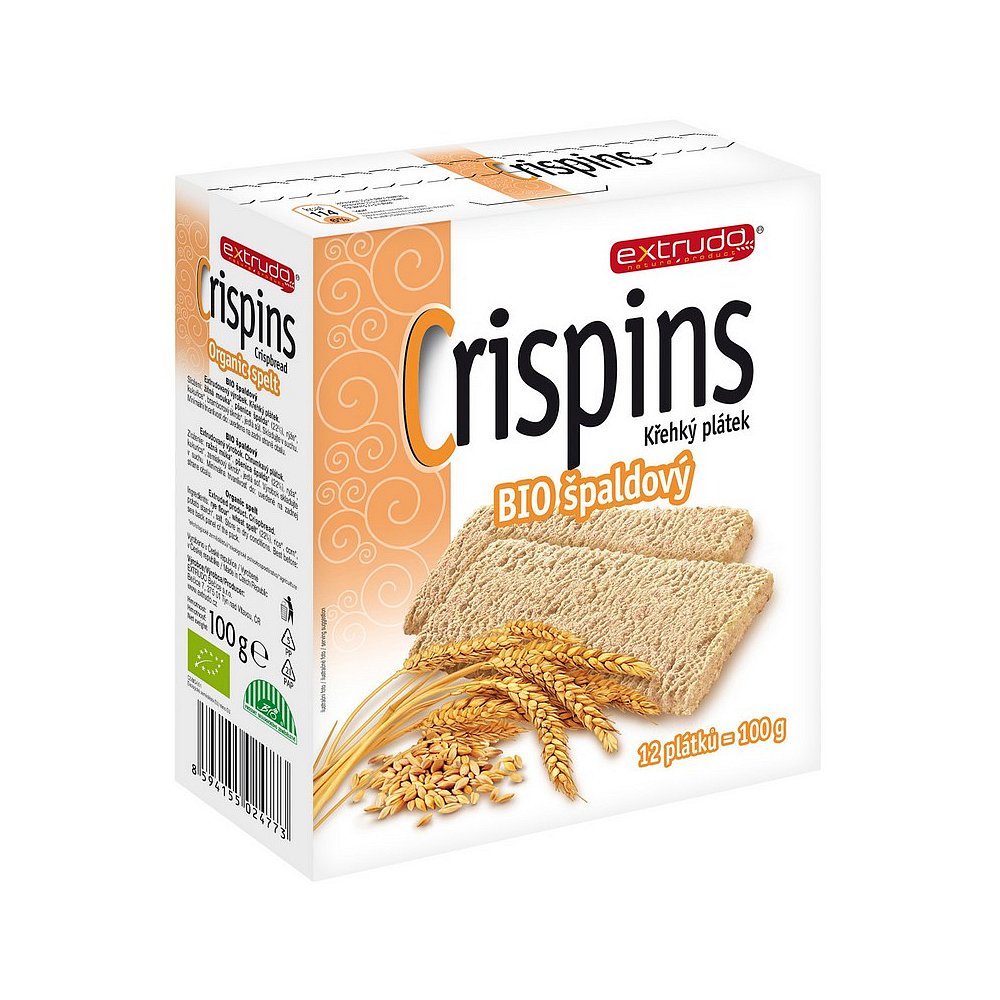 EXTRUDO BIO Crispins Špaldový plátek 100 g