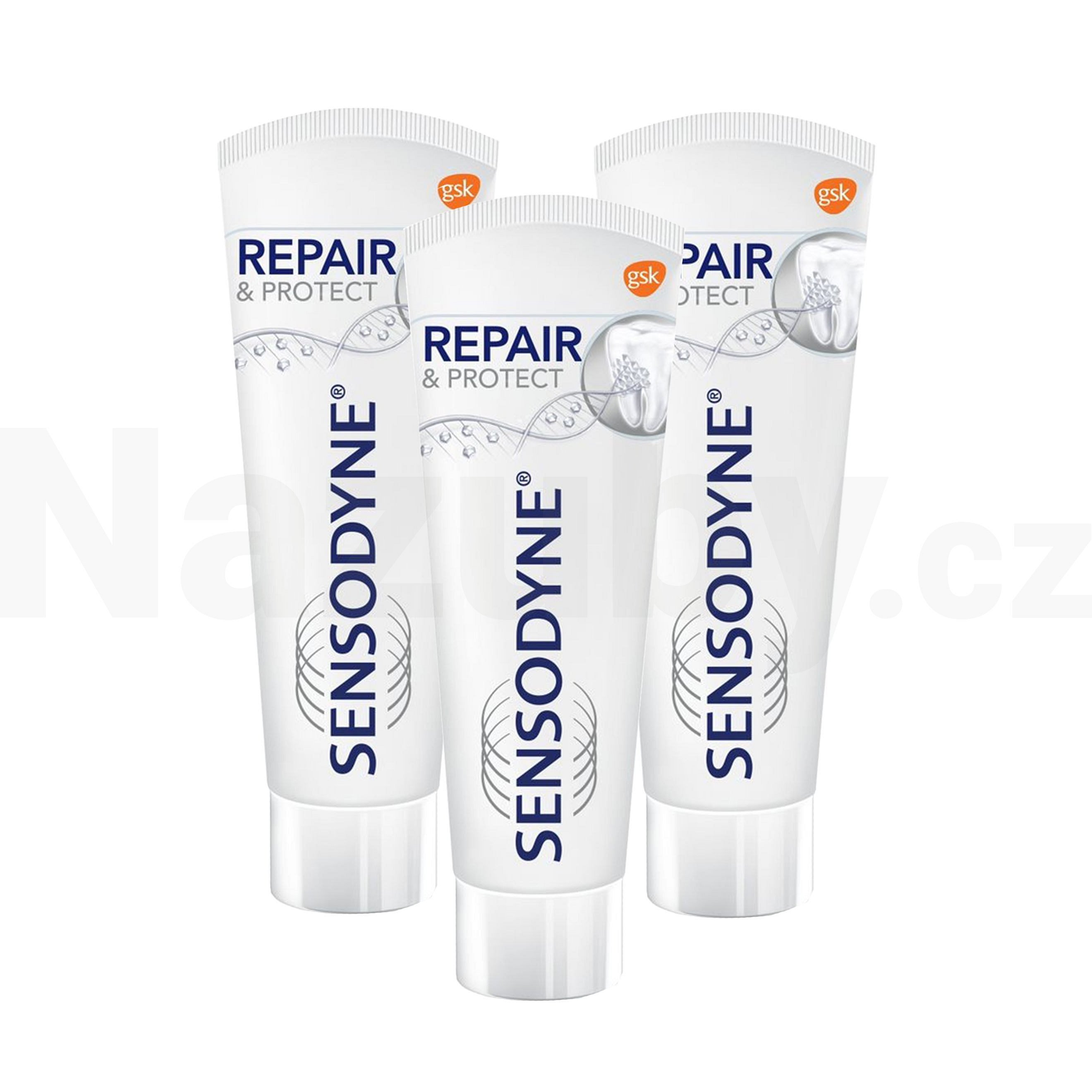 Sensodyne Zubní pasta Repair&Protect Whitening 75 ml 3 ks výhodné balení 3×75 ml