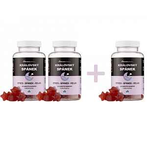 Království zdraví 2+1 ZDARMA Královský želé pro podporu hlubokého spánku, 3x60 gumových bonbónů