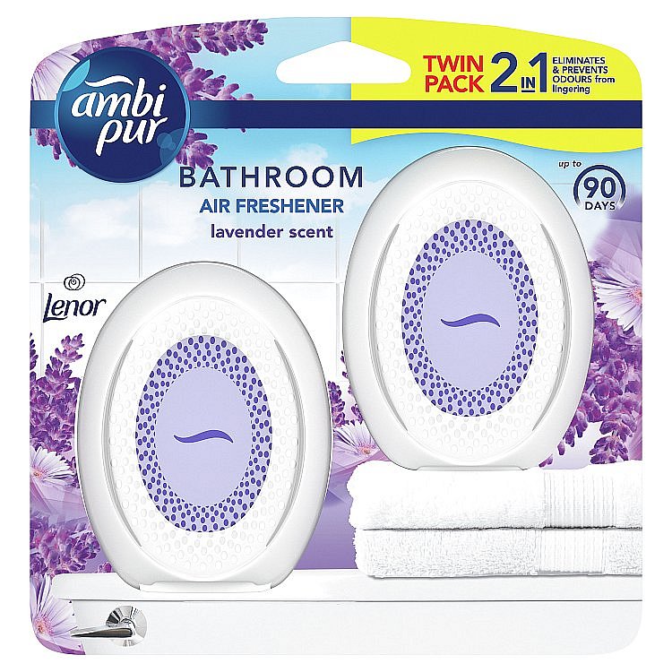 Ambi Pur Bathroom Lavender Osvěžovač Vzduchu 2 x 7,5 ml