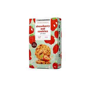 THE BEGINNINGS Sušenky ovesné proteinové s jahodami 80 g
