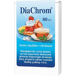 DiaChrom tablety 80 nízkokalorické sladidlo