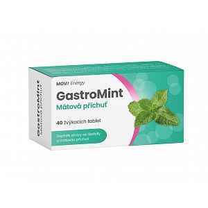 MOVit Energy GastroMint Mátová příchuť 40 žvýkacích tablet