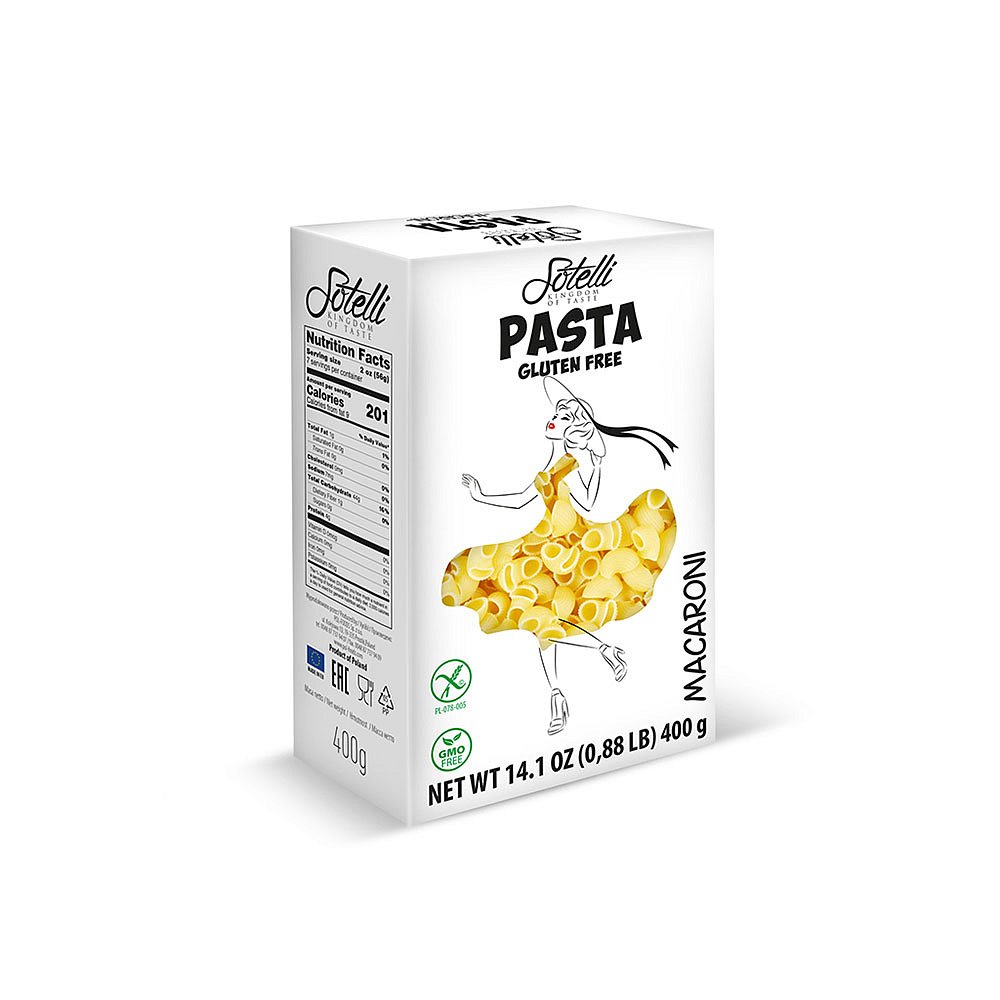 SOTELLI Macaroni bezlepkové těstoviny 400 g