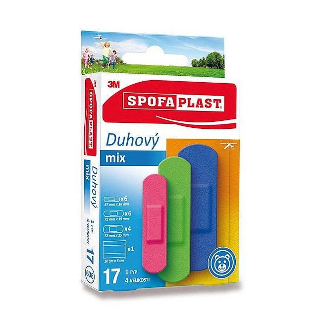 3M Spofaplast 606 Duhový mix 17ks