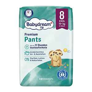 Babydream Plenkové kalhotky Premium XXXL, 19+ kg, vel. 8 14 ks