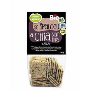 Green Apotheke Krekry Bio špaldové S Chia 100g