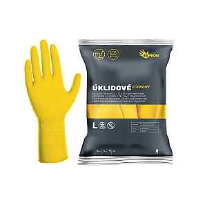 Latexové úklidové rukavice Espeon Economy - žluté, velikost L (300005)