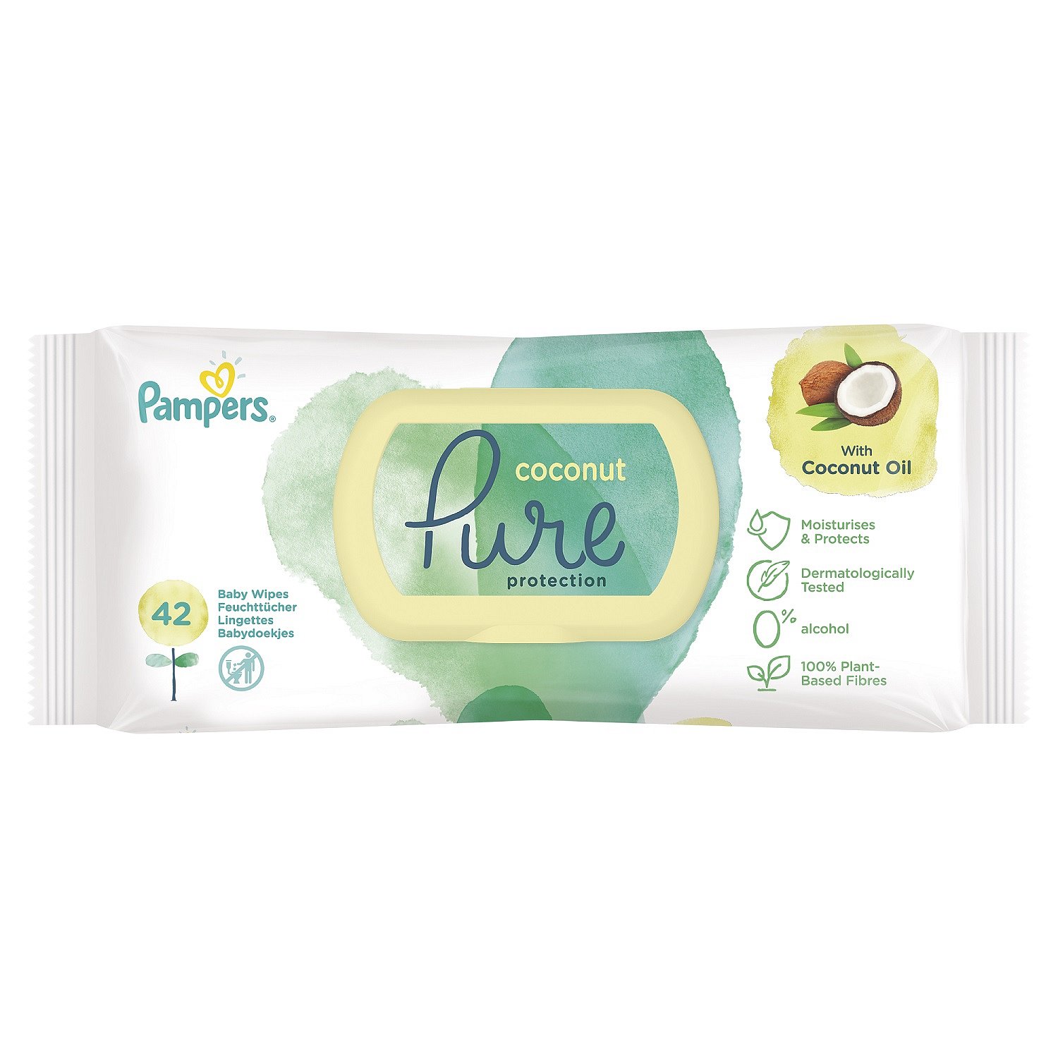 Pampers ubrousky Pure protection Coconut Oil 42ks