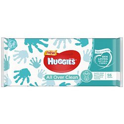 Huggies Single All Over Clean vlhčené ubrousky 56 ks