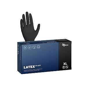 Latexové rukavice Espeon Latex Black - 100 ks, černé, velikost XL (100070)
