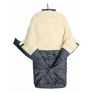 SENSILLO Prošívaný fusák s ovčí vlnou Combi 3v1-grafit