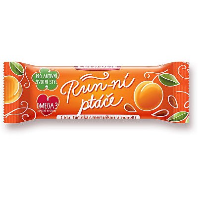 Tyčinka  Run-ní ptáče  meruňka a mandle s chia 35g