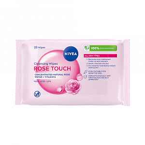 NIVEA Rose Touch Micelární čistící pleťové ubrousky 25 ks