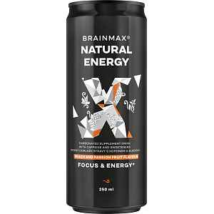 BrainMax Natural Energy®, 250 ml Příchuť: Broskev, marakuja