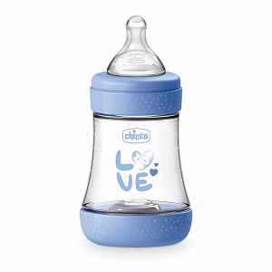 Chicco láhev kojenecká Perfect 5 silikon modrá 150 ml