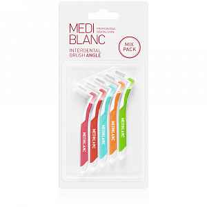 MEDIBLANC Mezizubní kartáček tvar L 5 ks mix