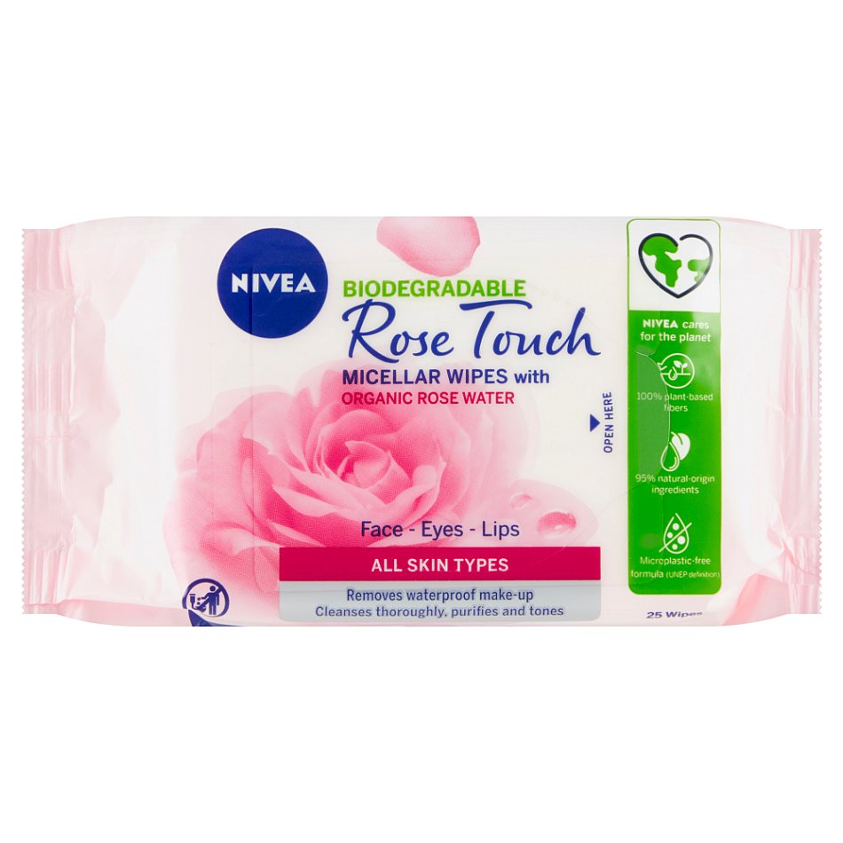 NIVEA Rose Touch Micelární čistící pleťové ubrousky 25 ks