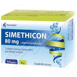 SIMETHICON 80mg s olejem kmínu kořenného cps.50