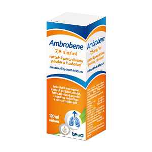 Ambrobene, 7,5 mg/ml roztok k perorálnímu podání a k inhalaci 100 ml