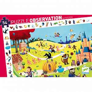 Djeco Vyhledávací puzzle Pohádky - 54 pcs