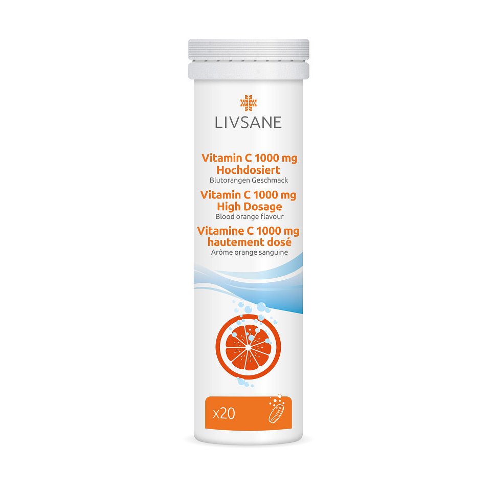 LIVSANE Šumivé tablety Vitamin C 1000mg 20ks