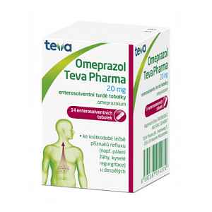 Omeprazol Teva Pharma, 20mg, 14 enterosolventních tvrdých tobolek