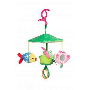 SENSILLO Kontrastní kolotoč nejen do kočárku Colorful - Žabka