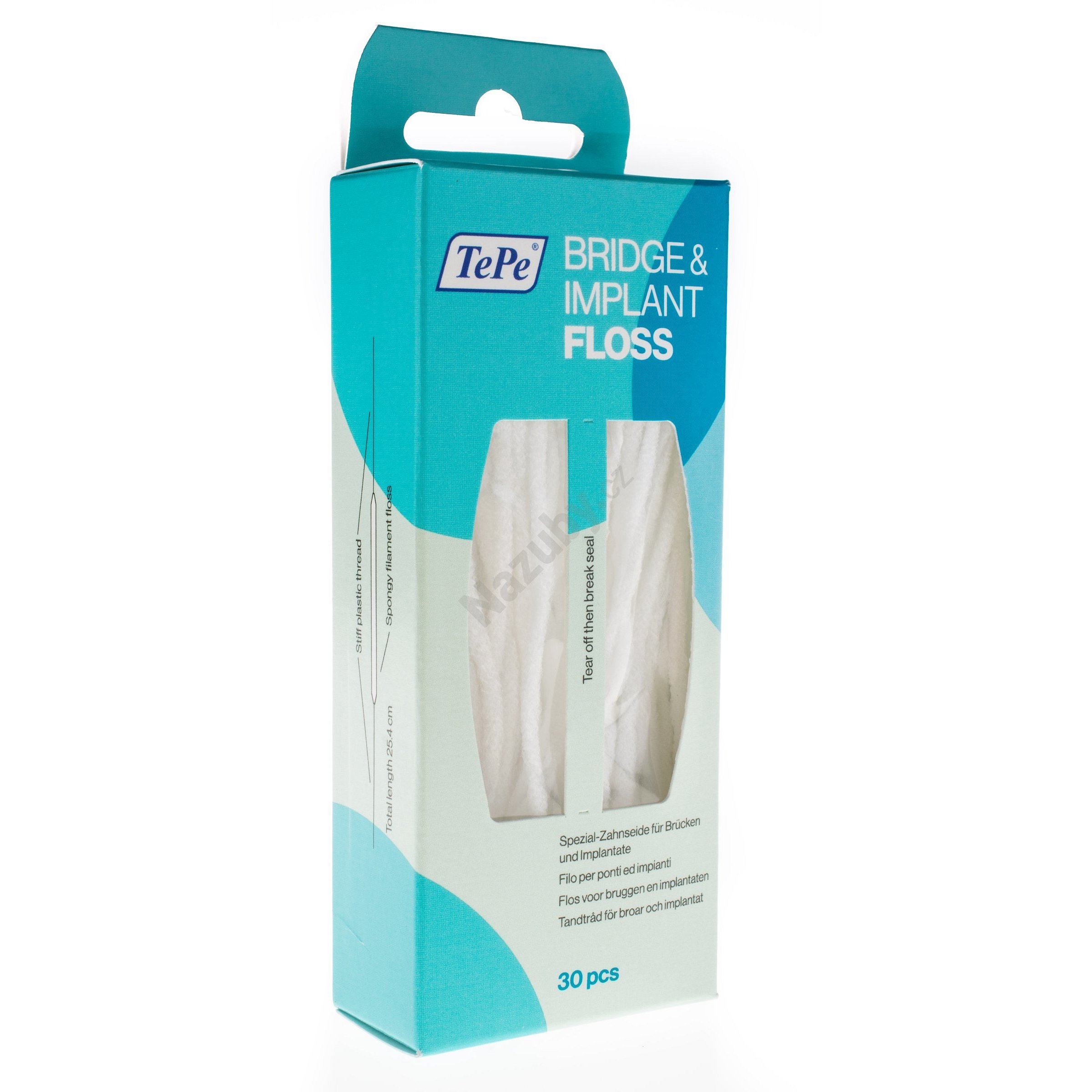 TePe Nit Bridge & Implant Floss, 30 ks vláken